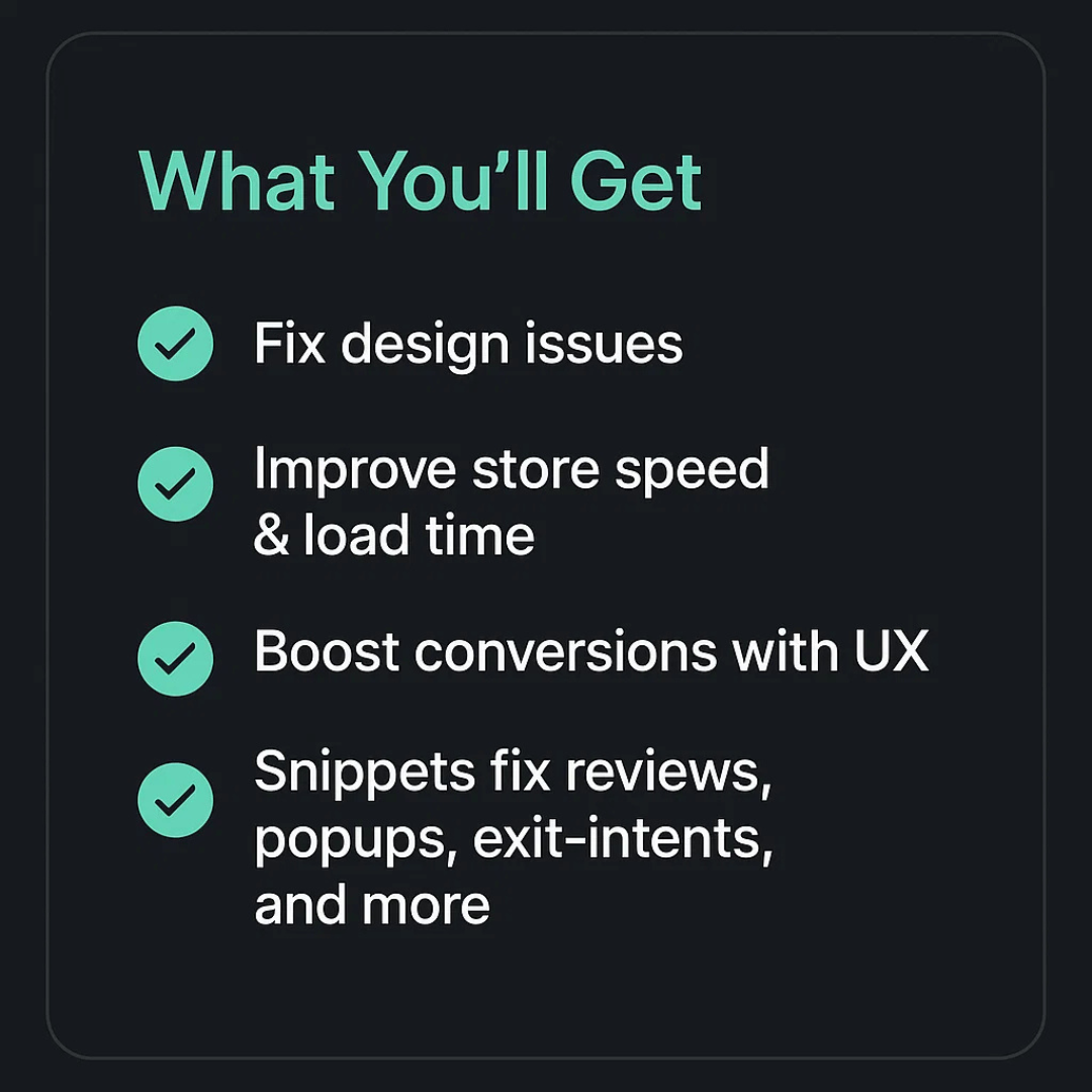 165+ Shopify Code Fixes That Convert
